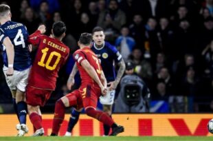 Escocia le ganó a España. Histórico.
