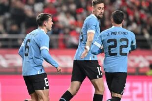 Uruguay le ganó a Corea del Sur en partido amistoso FIFA.