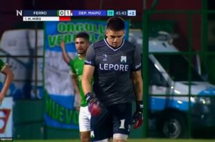 Marcelo Miño fue expulsado en Ferro Carril Oeste. Es el primer arquero en 9 años en ver la tarjeta roja en el club del Oeste