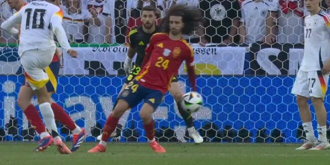 Polémica en la Eurocopa: Penal no sancionado al defensor español Cucurella a favor de Alemania
