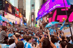Banderazo argentino con trolleo chileno que les gastaron una broma en el Square Garden