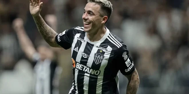 Rodrigo Battaglia anotó un gol sobre el final para que gane el Atlético Mineiro sobre Sao Paulo