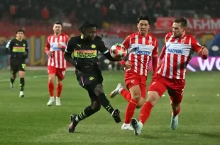 PSV pasó de la euforia a la angustia en Belgrado pero al final ganó