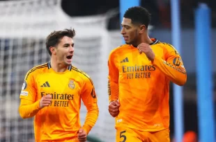 Real Madrid con agónico gol de Bellingham le ganó al Manchester City