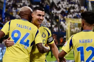Cristiano Ronaldo anotó un doblete en la goleada de su equipo Al Nassr por Asia Champions