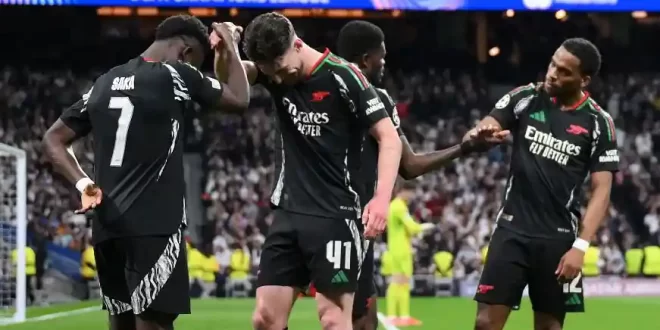 Arsenal le ganó en España al Real Madrid y clasificó a semifinales