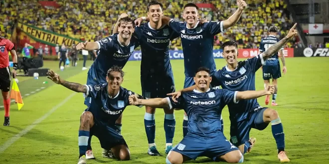Racing goleó en Colombia al Bucaramanga