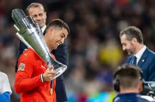 Cristiano Ronaldo a los 40 años anota en la final ante España y es campeón