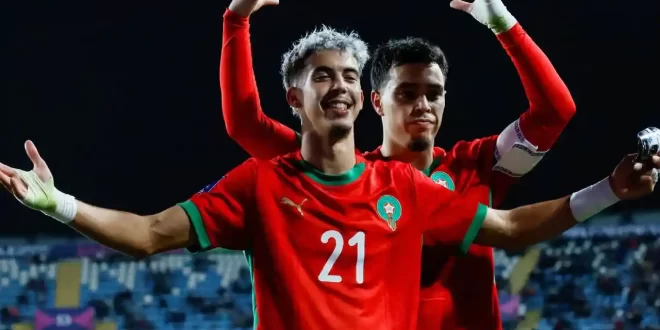Selección Marruecos Sub 20 festeja el pase a la final mundial en Chile