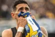 Ángel Di María celebra con la camiseta de Rosario Central tras convertir el penal polémico que selló la clasificación a la Copa Libertadores 2026