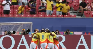 Selección Colombia celebra el tercer puesto en el Mundial Sub 20 Chile 2025