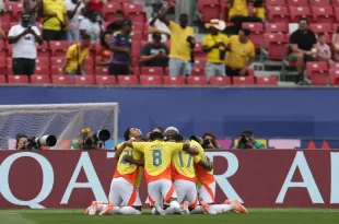 Selección Colombia celebra el tercer puesto en el Mundial Sub 20 Chile 2025