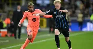 Brujas Barcelona Champions League 3-3 empate partido infarto Bélgica 2025